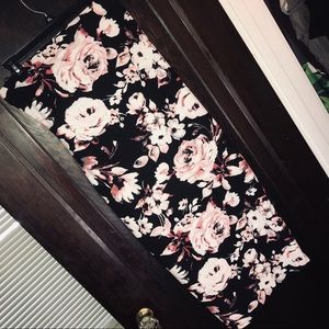 Strapless floral dress